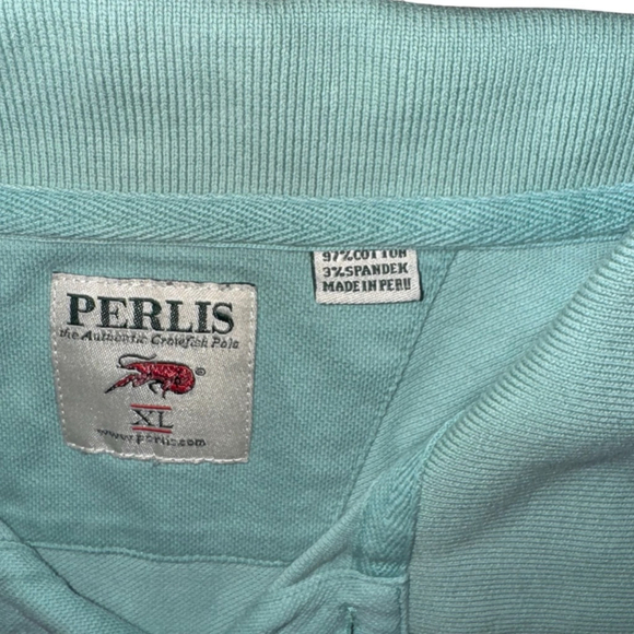 Men’s Perlis New Orleans Crawfish Polo Shirt XL Light green golf Cajun - Picture 4 of 7